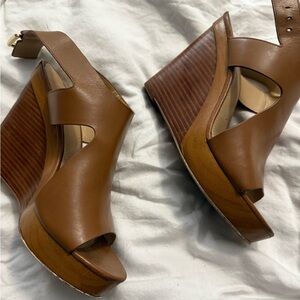 MICHAEL Michael Kors Tan Wedge Sandals
